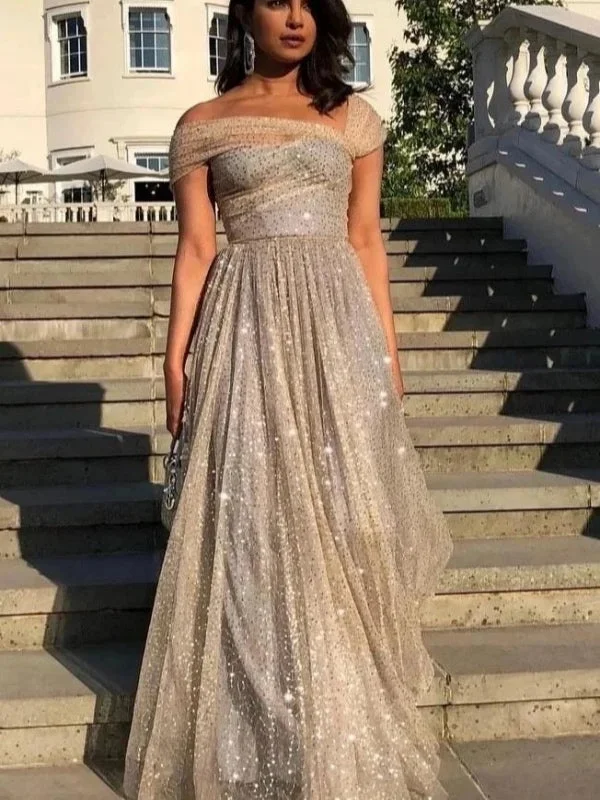 ball gown prom dressesNewest Long Prom Dresses, A-line Sequins Prom Dresses, 2020 Prom Dresses