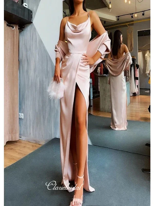 short prom dressesNewest Spaghetti Straps Long Prom Dresses, Sexy Prom Dresses, 2020 Prom Dresses