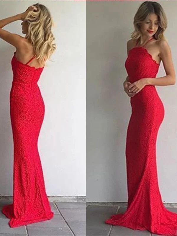 glamorous prom dressesRed Color Lace Prom Dresses, Mermaid Prom Dresses, Newest 2020 Prom Dresses