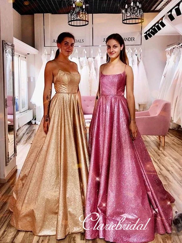 bodycon prom dressesSpaghetti Long A-line Shemmering Prom Dresses, Long Prom Dresses, 2020 Popular Prom Dresses